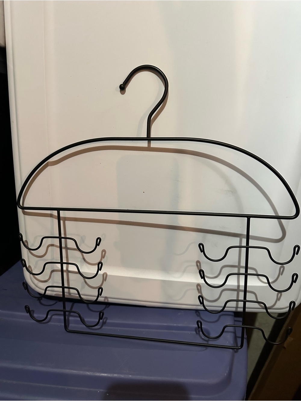 Multi-Tier Metal Scarf & Accessory Hanger - Black
